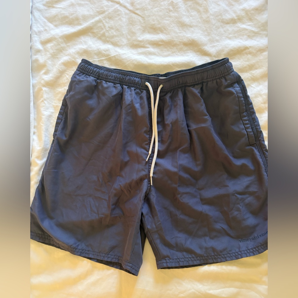 Vineyard Vines Navy Swim Shorts with Logo